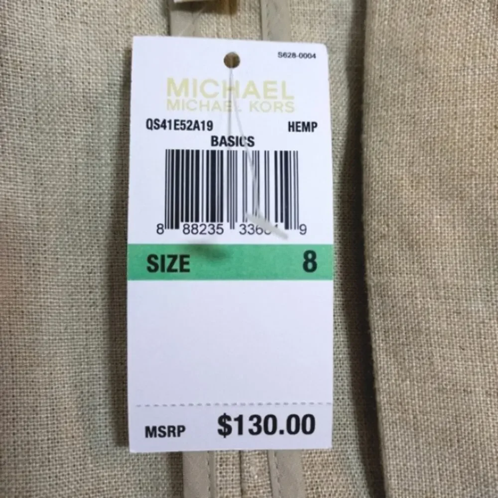 New Michael Kors Hemp Linen asymmetrical jacket NWT 8